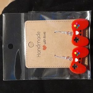 Video game controller hook earrings NEW